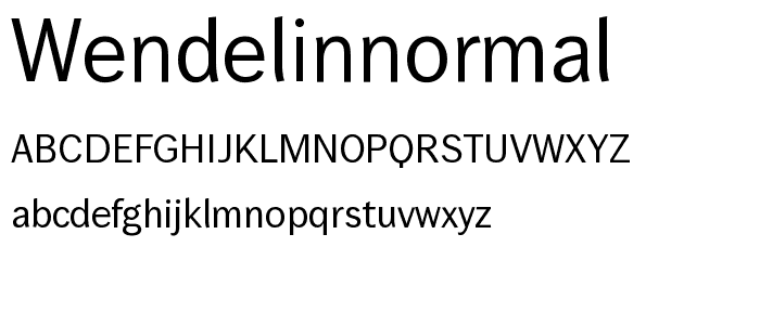 WendelinNormal font