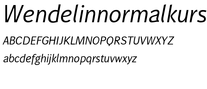 WendelinNormalKursiv font