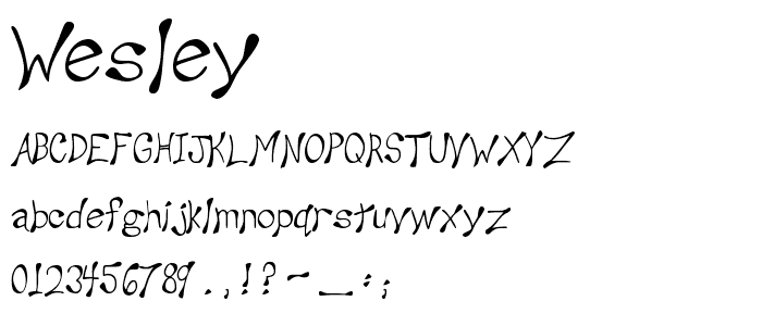 Wesley font