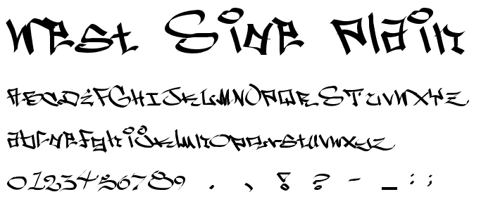 West Side Plain font