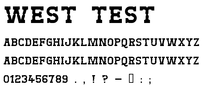 West Test font