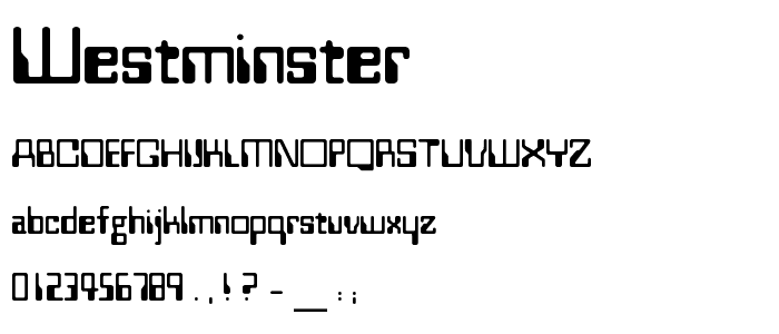 Westminster font