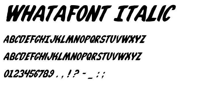 Whatafont Italic font