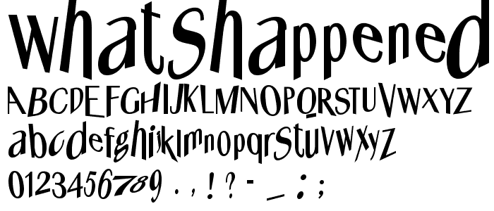 WhatsHappened font