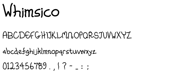 Whimsico font