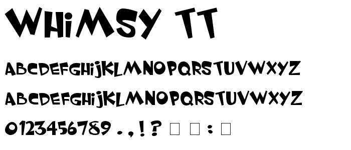 Whimsy TT font