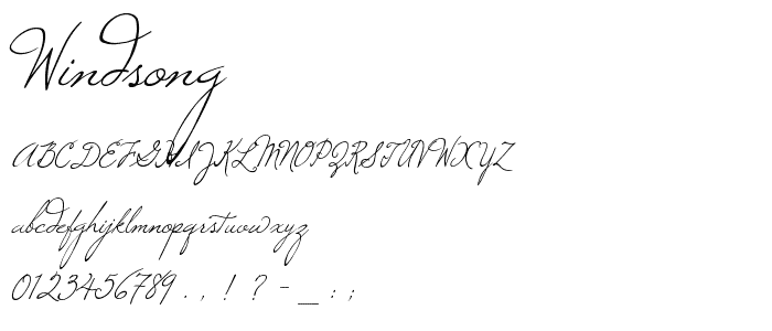 Windsong font