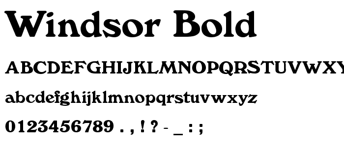 Windsor BOLD font