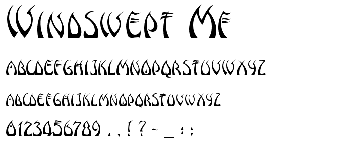 Windswept MF font