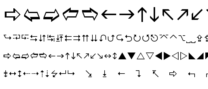 Wingdings 3 font