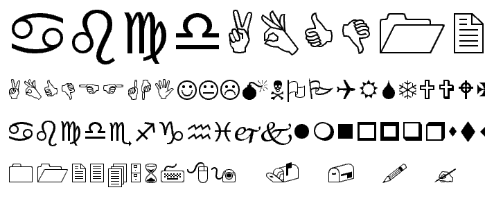 Wingdings font