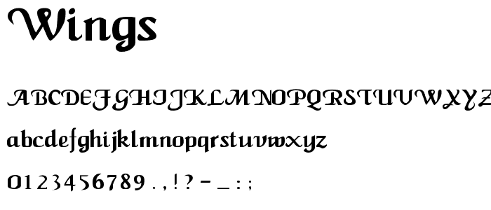 Wings font