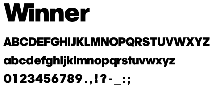 Winner font