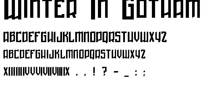 Winter in Gotham font