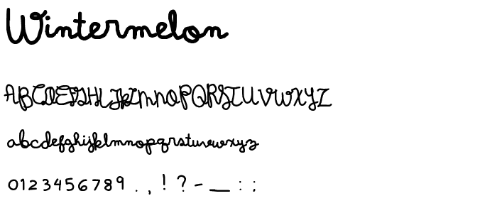 Wintermelon font