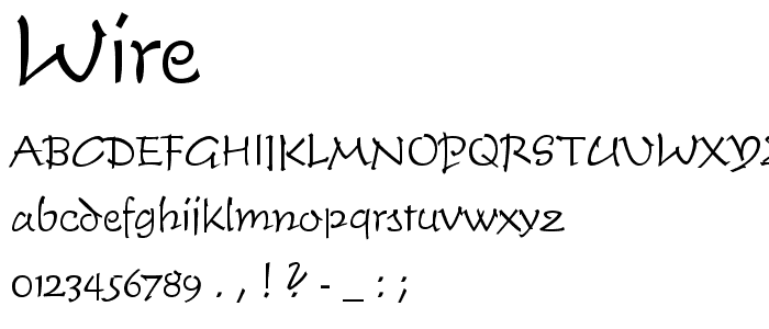 Wire font