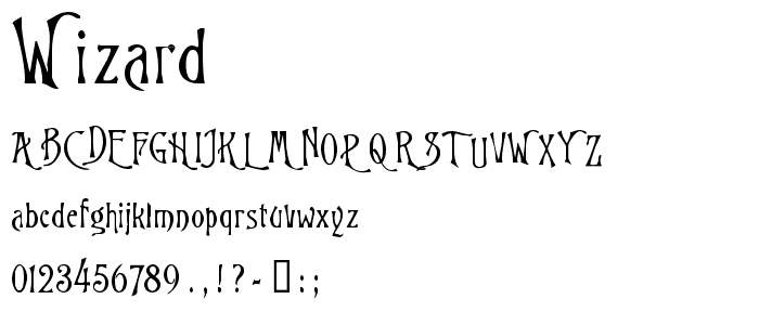 Wizard font