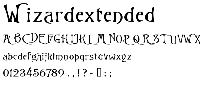 WizardExtended font