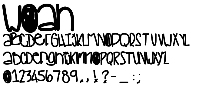 Woah font