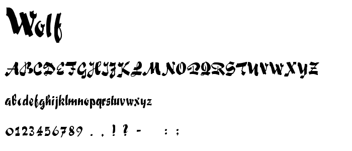 Wolf font