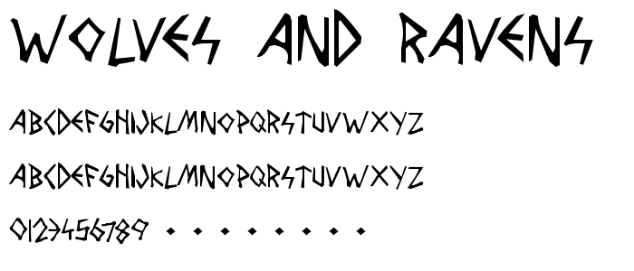 Wolves and Ravens font