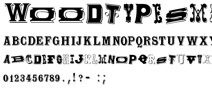 WoodTypesMK font