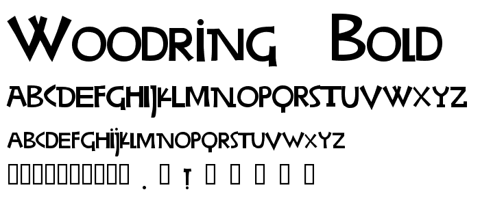 Woodring  Bold font