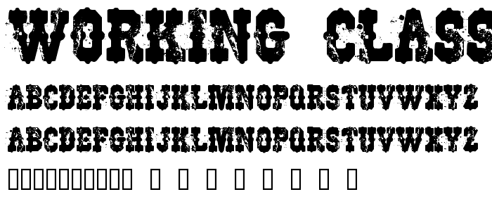 Working Class Hero font