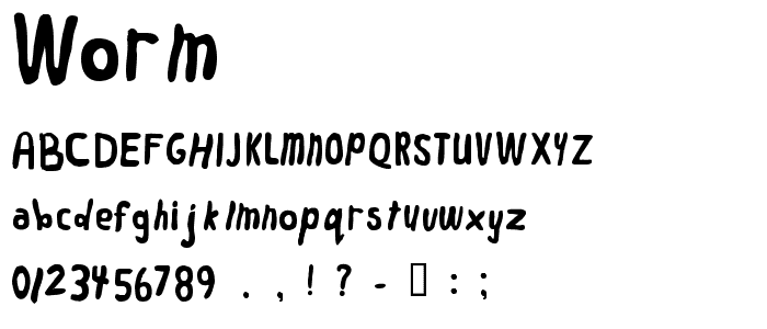 Worm font