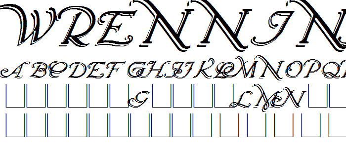 Wrenn Initials Shadowed font