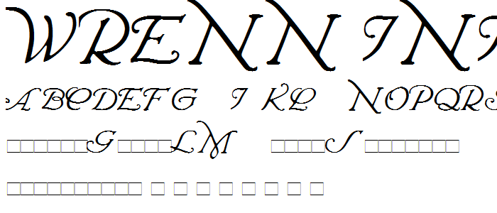 Wrenn Initials font