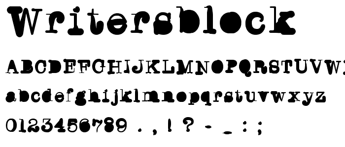 WritersBlock font