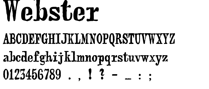 webster font