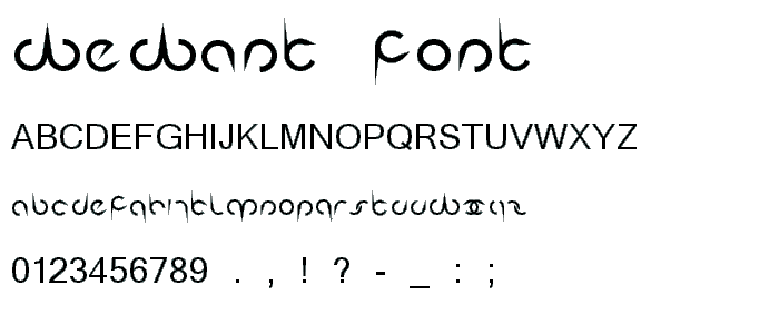 wewant font