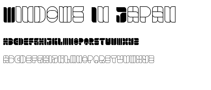 windows in japan font