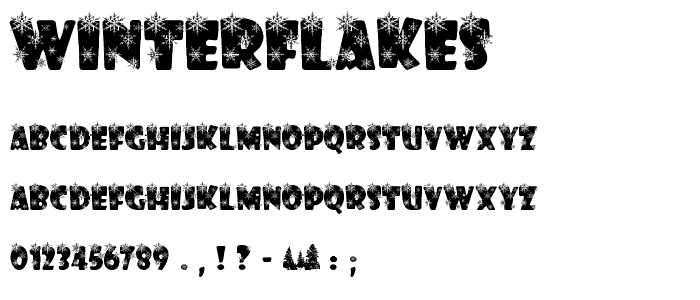 winterflakes font