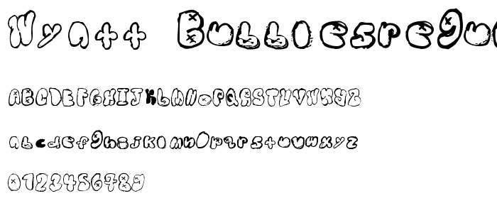 wyatt bubblesRegular font