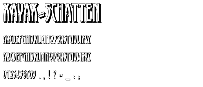 XAyax Schatten font