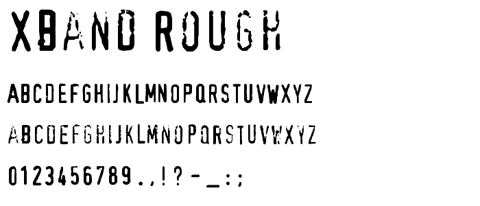 XBAND Rough font