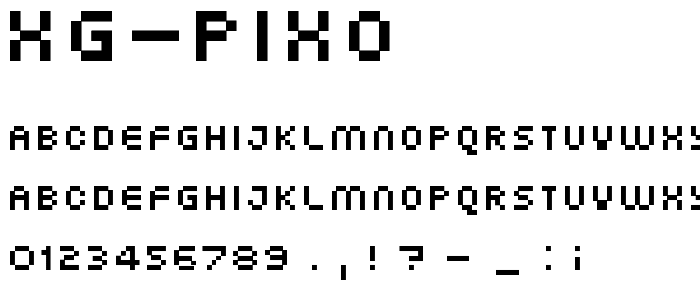 XG pixo font