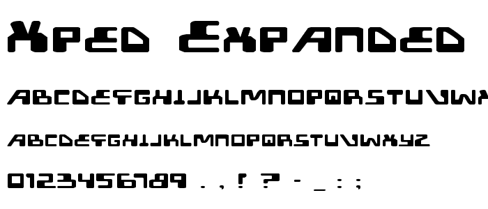 XPED Expanded font