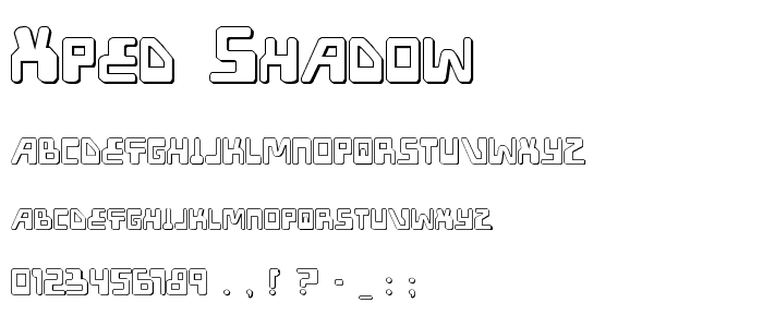 XPED Shadow font