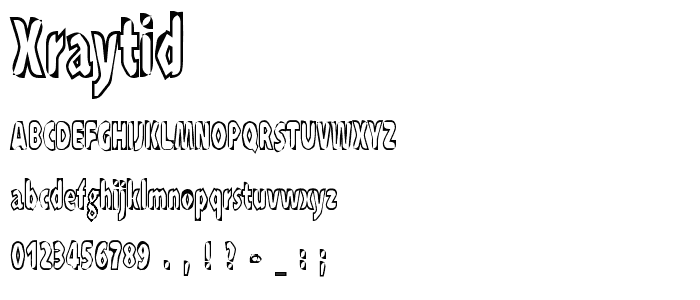 XRaytid font