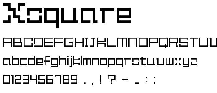 XSquare font