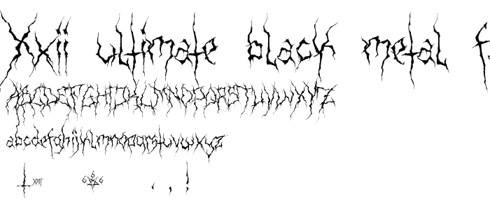 XXII Ultimate Black Metal Fallen Angel font