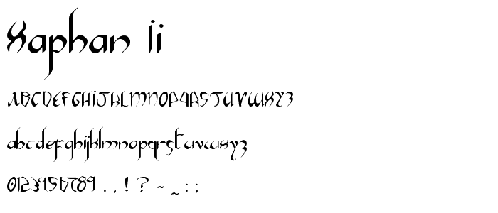 Xaphan II font