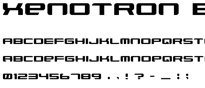 Xenotron Broadstroke font