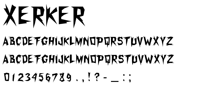 Xerker font