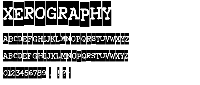 Xerography font