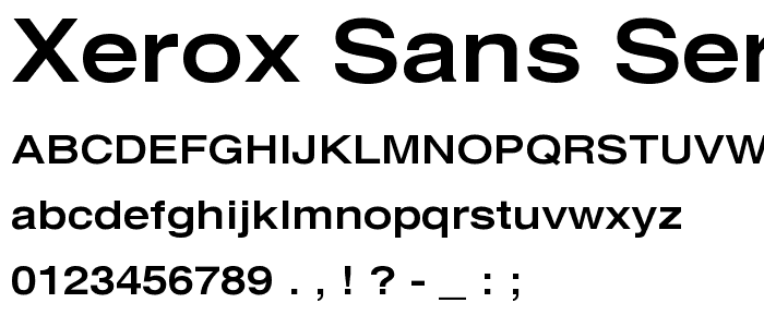 Xerox Sans Serif Wide Bold font